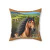 Wild Horse Print Throw Pillow