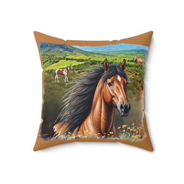 Wild Horse Print Throw Pillow