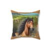 Wild Horse Print Throw Pillow