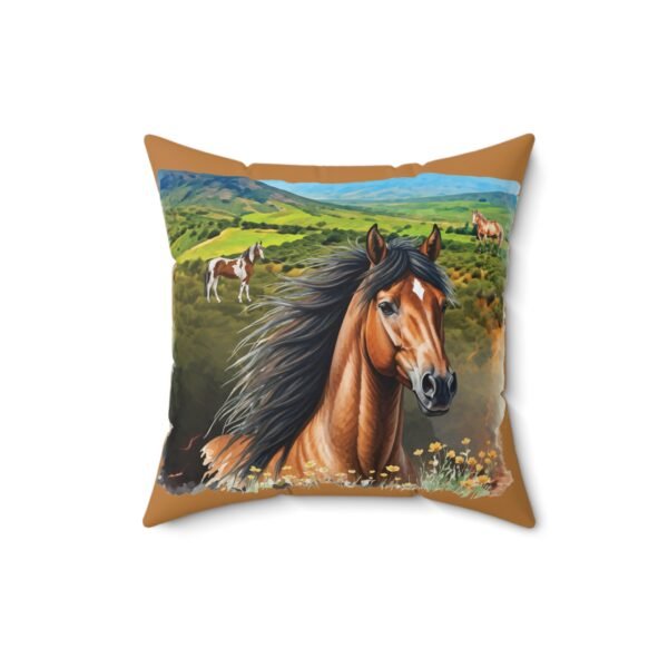 Wild Horse Print Throw Pillow