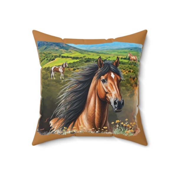 Wild Horse Print Throw Pillow