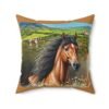 Wild Horse Print Throw Pillow