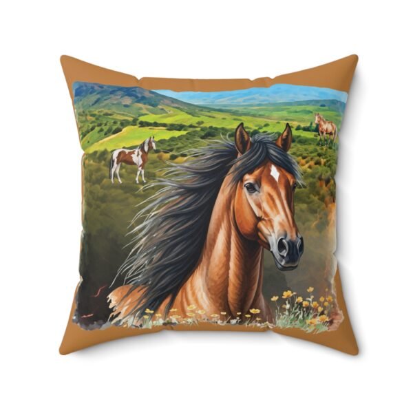Wild Horse Print Throw Pillow