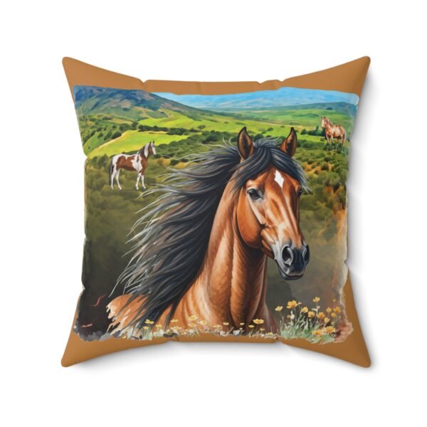 Wild Horse Print Throw Pillow