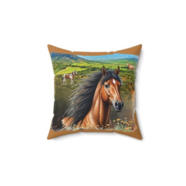 Wild Horse Print Throw Pillow