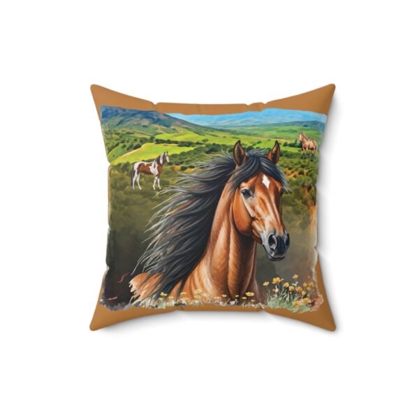 Wild Horse Print Throw Pillow