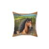 Wild Horse Print Throw Pillow