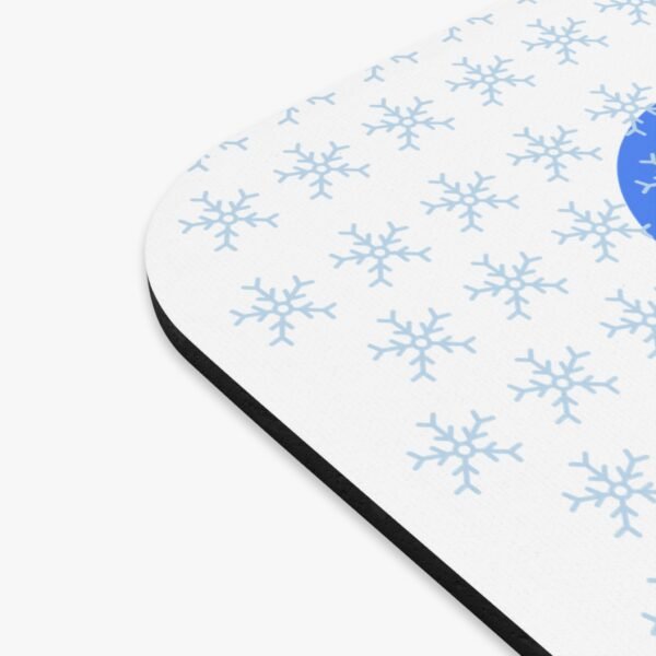 Winter Snowflake Paw Print Mouse Pad