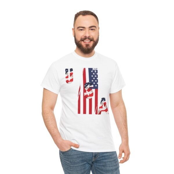 Unisex Heavy Cotton Patriotic T-Shirt for Independence Day, Memorial Day