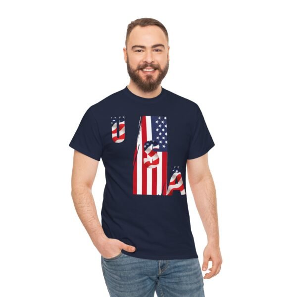 Unisex Heavy Cotton Patriotic T-Shirt for Independence Day, Memorial Day