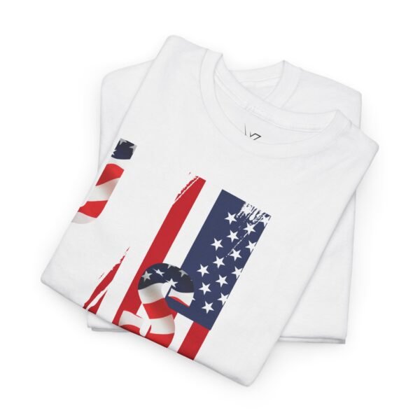 Unisex Heavy Cotton Patriotic T-Shirt for Independence Day, Memorial Day