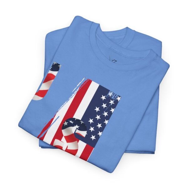 Unisex Heavy Cotton Patriotic T-Shirt for Independence Day, Memorial Day