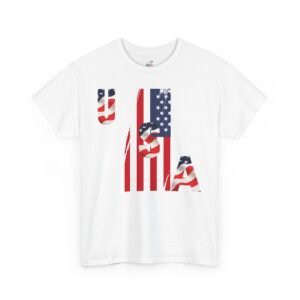 Unisex Heavy Cotton Patriotic T-Shirt for Independence Day, Memorial Day