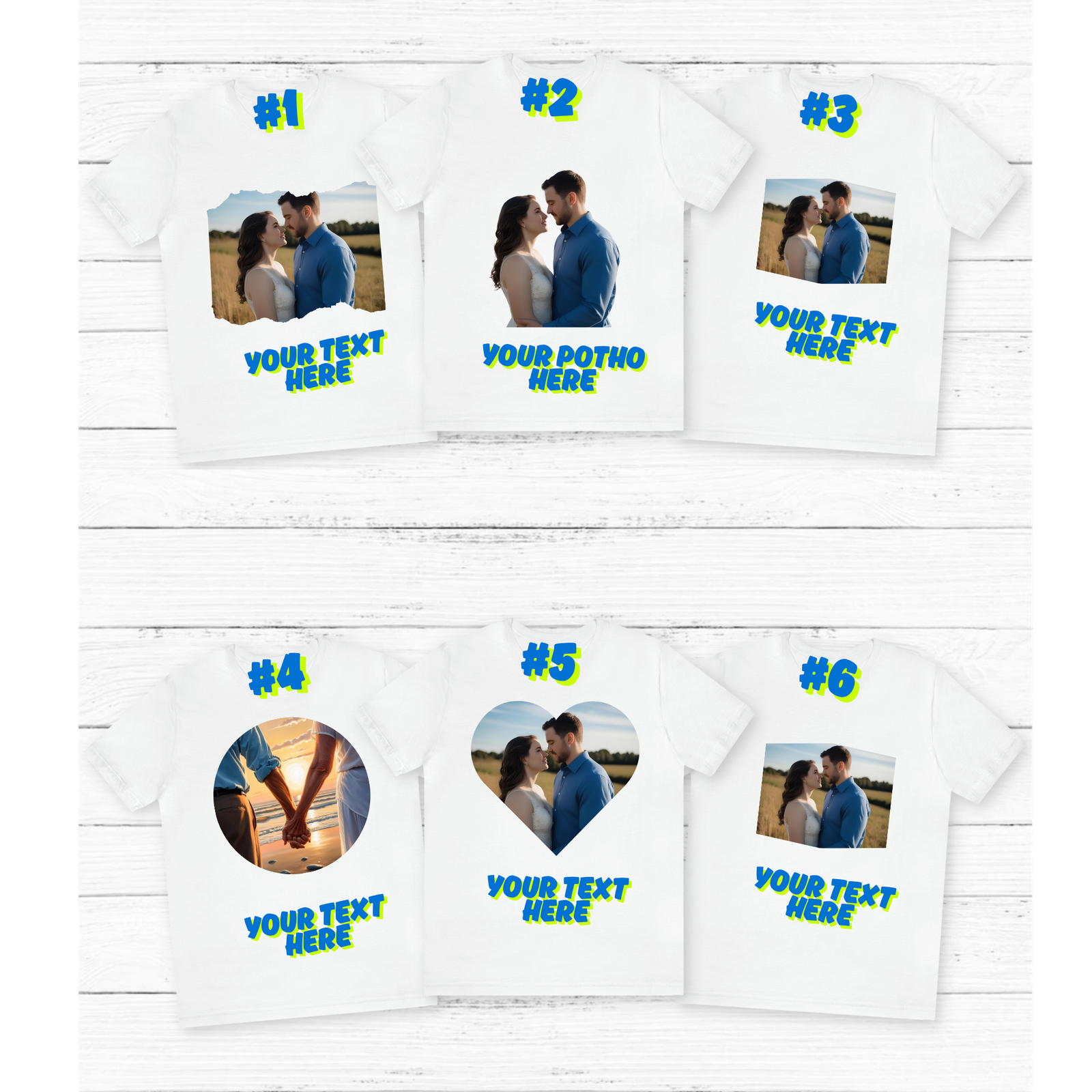 Personalized Couple's Photo, Anniversary Gift Shirt