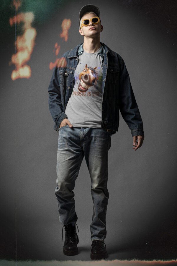 mockup-featuring-a-confident-man-wearing-a-bella-canvas-t-shirt-m12712 Unisex Music Is Life Tee - Fun Graphic, Gift for Music Lovers, Festival Wear