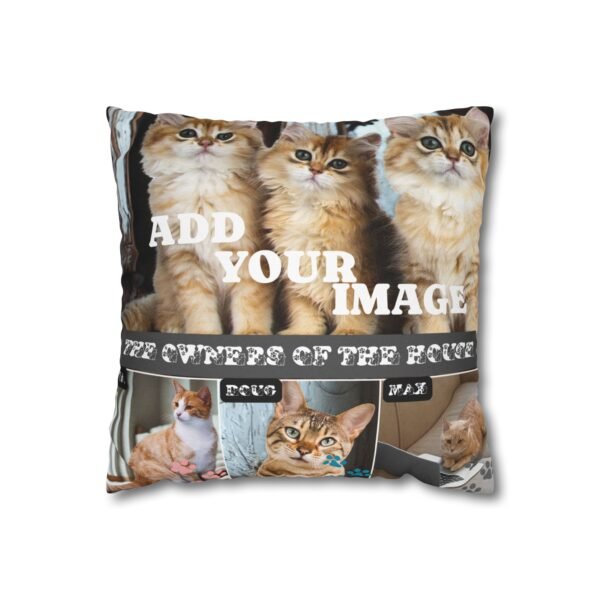 Personalized Cat Lover Spun Polyester Square Pillowcase for Home