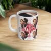 Custom Photos Love Mug - Personalized Ceramic Cup for Couples, Valentine's Day Gift, Anniversary Present