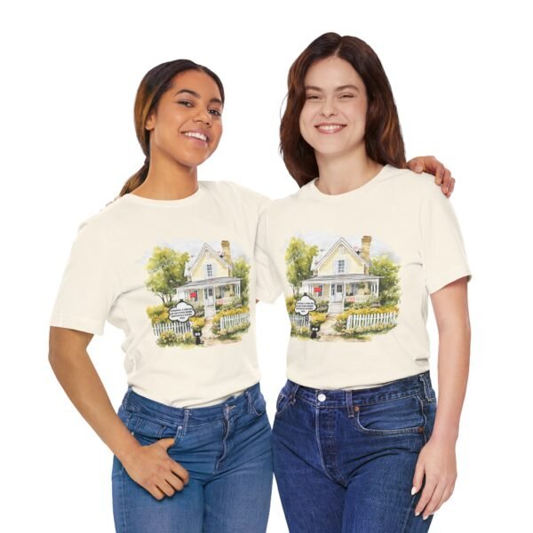 Unisex Jersey Short Sleeve Tee - Perfect for Home Lovers, Charming Cottage Graphic Tee