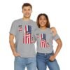 Unisex Heavy Cotton Patriotic T-Shirt for Independence Day, Memorial Day