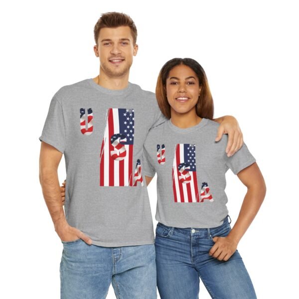 Unisex Heavy Cotton Patriotic T-Shirt for Independence Day, Memorial Day