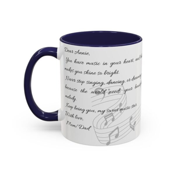 Personalized Musical Accent Coffee Mug Musical Coffee Mug - Perfect Gift for Music Lovers, With Inspirational Quote