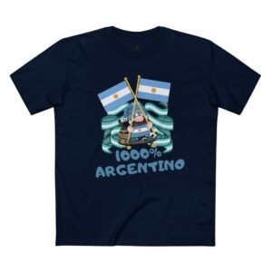 1000% Argentino Adult Staple Tee, Casual T-Shirt, Graphic Tee, Birthday Present