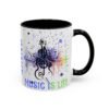 Personalized Musical Accent Coffee Mug Musical Coffee Mug - Perfect Gift for Music Lovers, With Inspirational Quote