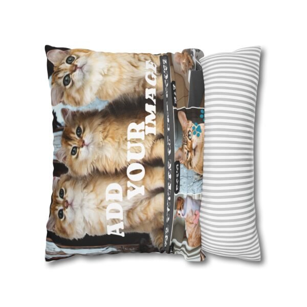 Personalized Cat Lover Spun Polyester Square Pillowcase for Home