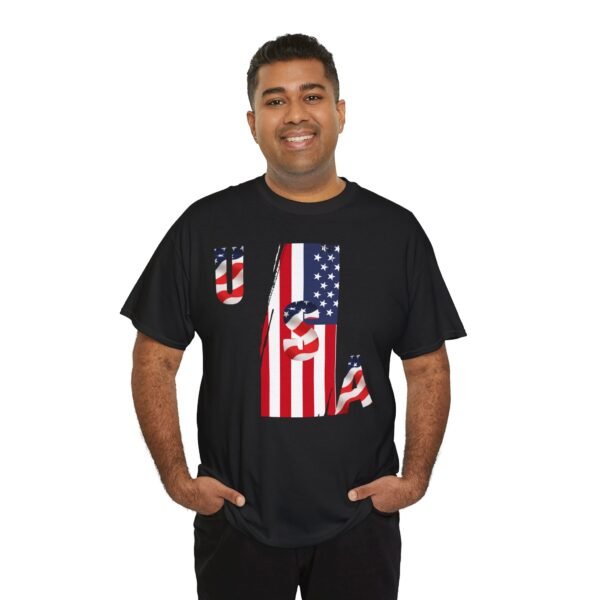 Unisex Heavy Cotton Patriotic T-Shirt for Independence Day, Memorial Day