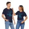 Personalized I Love Cats Short Sleeve Tee, Casual Wear Heartbeat Design