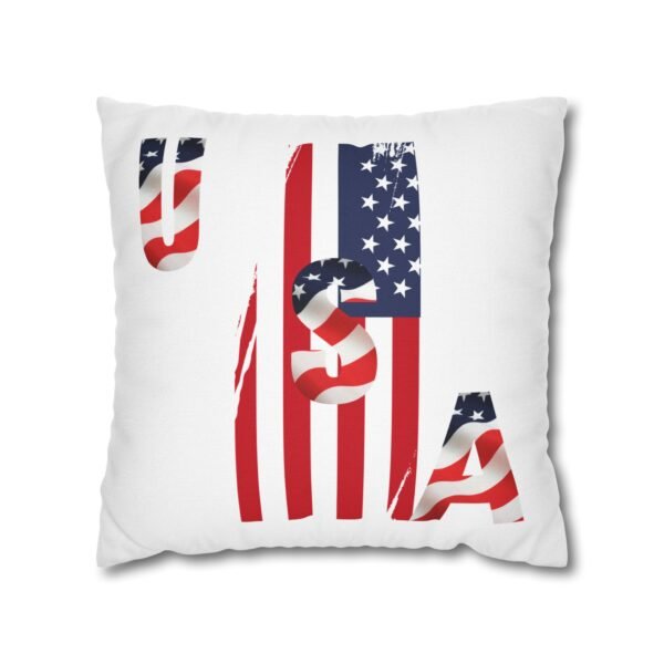 Patriotic Square Spun Polyester Pillowcase