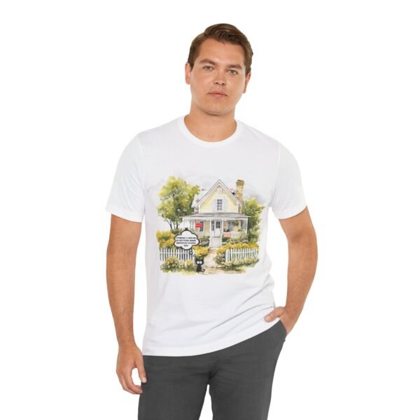 Unisex Jersey Short Sleeve Tee - Perfect for Home Lovers, Charming Cottage Graphic Tee