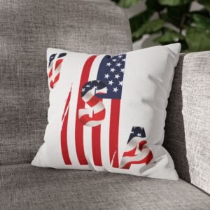 Patriotic Square Spun Polyester Pillowcase