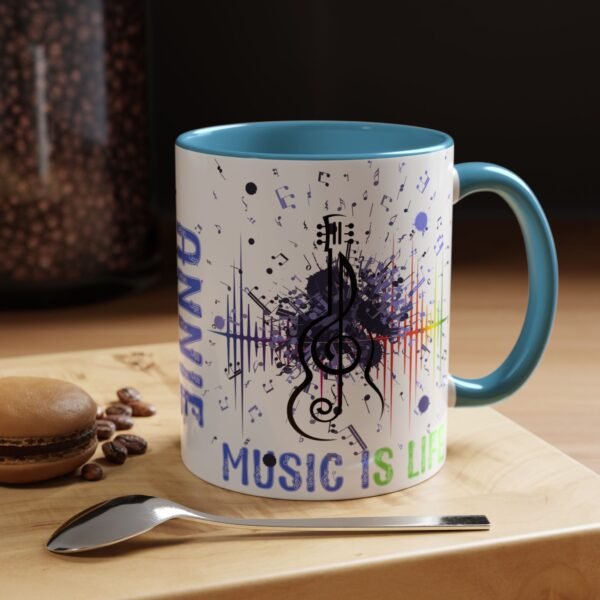 Personalized Musical Accent Coffee Mug Musical Coffee Mug - Perfect Gift for Music Lovers, With Inspirational Quote