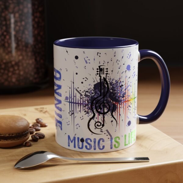 Personalized Musical Accent Coffee Mug Musical Coffee Mug - Perfect Gift for Music Lovers, With Inspirational Quote
