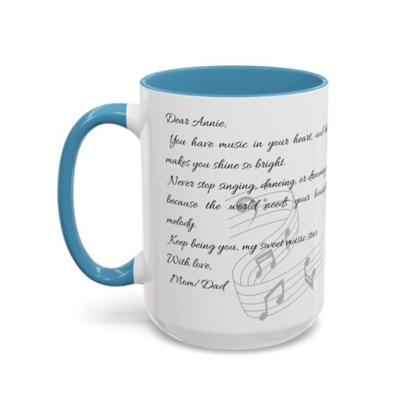 Personalized Musical Accent Coffee Mug Musical Coffee Mug - Perfect Gift for Music Lovers, With Inspirational Quote