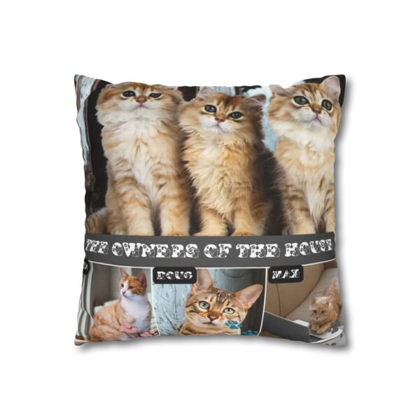 Personalized Cat Lover Spun Polyester Square Pillowcase for Home