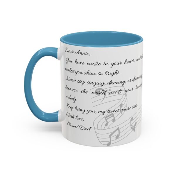 Personalized Musical Accent Coffee Mug Musical Coffee Mug - Perfect Gift for Music Lovers, With Inspirational Quote