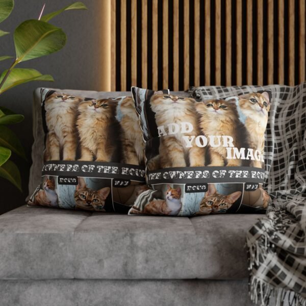 Personalized Cat Lover Spun Polyester Square Pillowcase for Home