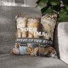 Personalized Cat Lover Spun Polyester Square Pillowcase for Home