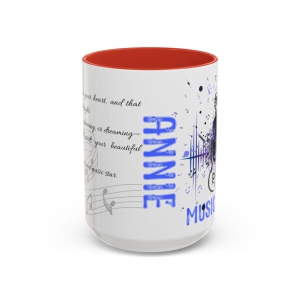 Personalized Musical Accent Coffee Mug Musical Coffee Mug - Perfect Gift for Music Lovers, With Inspirational Quote