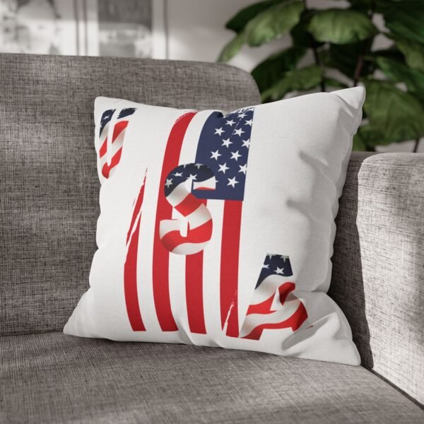 Patriotic Square Spun Polyester Pillowcase