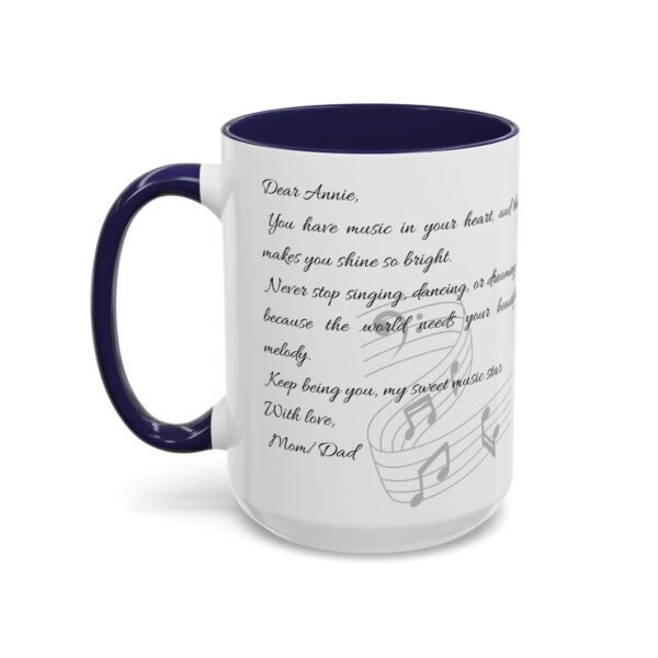 Personalized Musical Accent Coffee Mug Musical Coffee Mug - Perfect Gift for Music Lovers, With Inspirational Quote