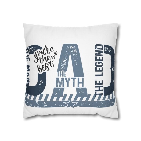 Best Dad Square Pillowcase Father's Day Present, Home Decor, Fun Accent Pillow, Dad Appreciation
