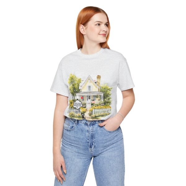 Unisex Jersey Short Sleeve Tee - Perfect for Home Lovers, Charming Cottage Graphic Tee