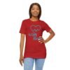 I Love Cats Short Sleeve Tee, Casual Wear Heartbeat Design