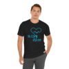 Personalized I Love Cats Short Sleeve Tee, Casual Wear Heartbeat Design