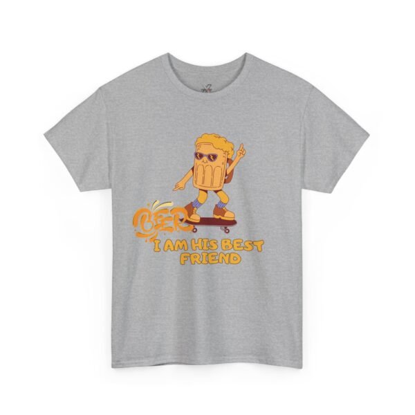 Fun Cartoon Beer Humorous Men Cotton T-Shirt  Best Friend Present