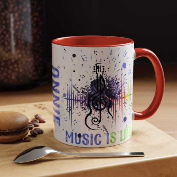 Personalized Musical Accent Coffee Mug Musical Coffee Mug - Perfect Gift for Music Lovers, With Inspirational Quote