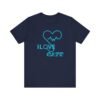Personalized I Love Cats Short Sleeve Tee, Casual Wear Heartbeat Design